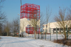 Stahlkonstruktion für 24 m hohes Turmgebäude